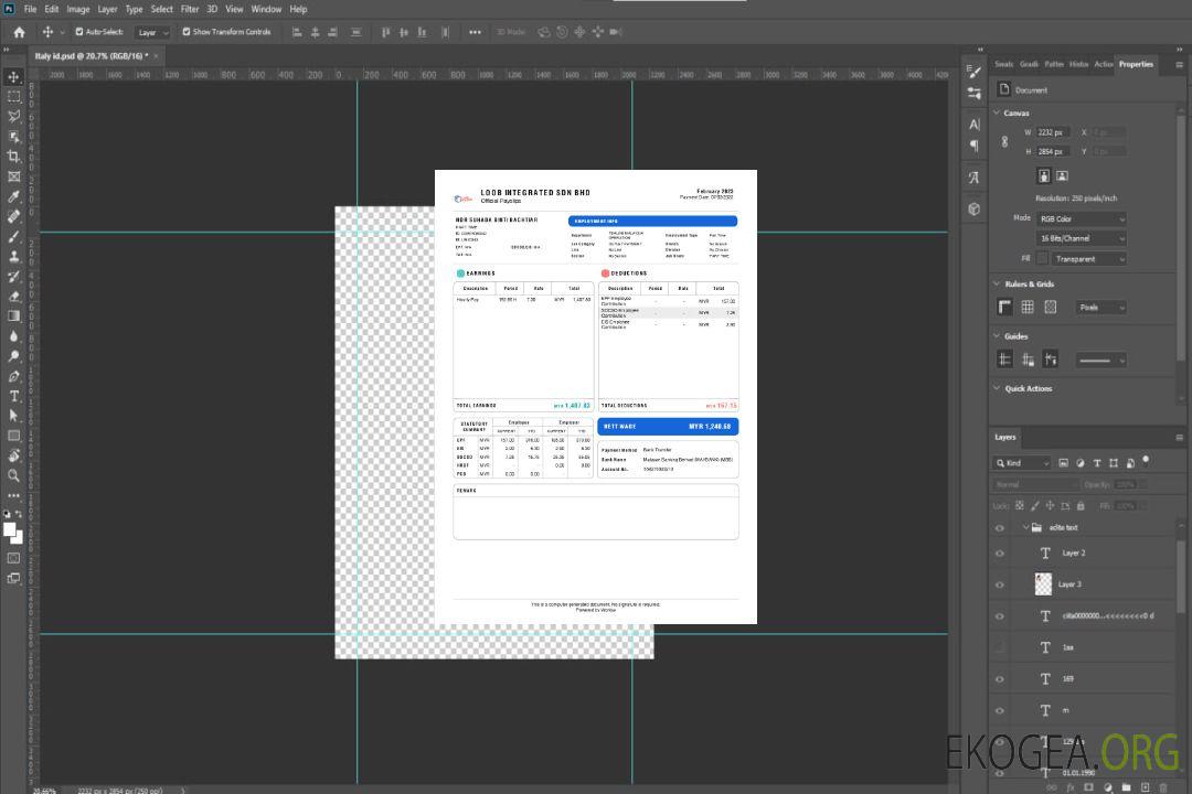 Modèle de fiche de paie de la marque de thé Loob Integrated aux formats Word et PDF.pdf, 1 template Modèle de fiche de paie de la marque de thé Loob Integrated aux formats Word et PDF.pdf, 1 template